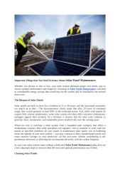 Important Things that You Need To Know About Solar Panel Maintenance.docx