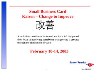 Small Business Kaizen Training 2_10-14_03.ppt